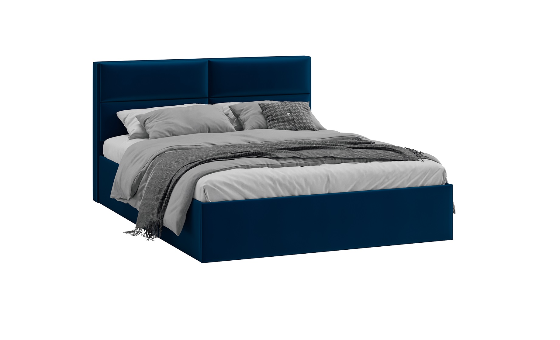 Кровать с ПМ «Глосс» Тип 1 (с подъемным механизмом) (Велюр Confetti Blue)