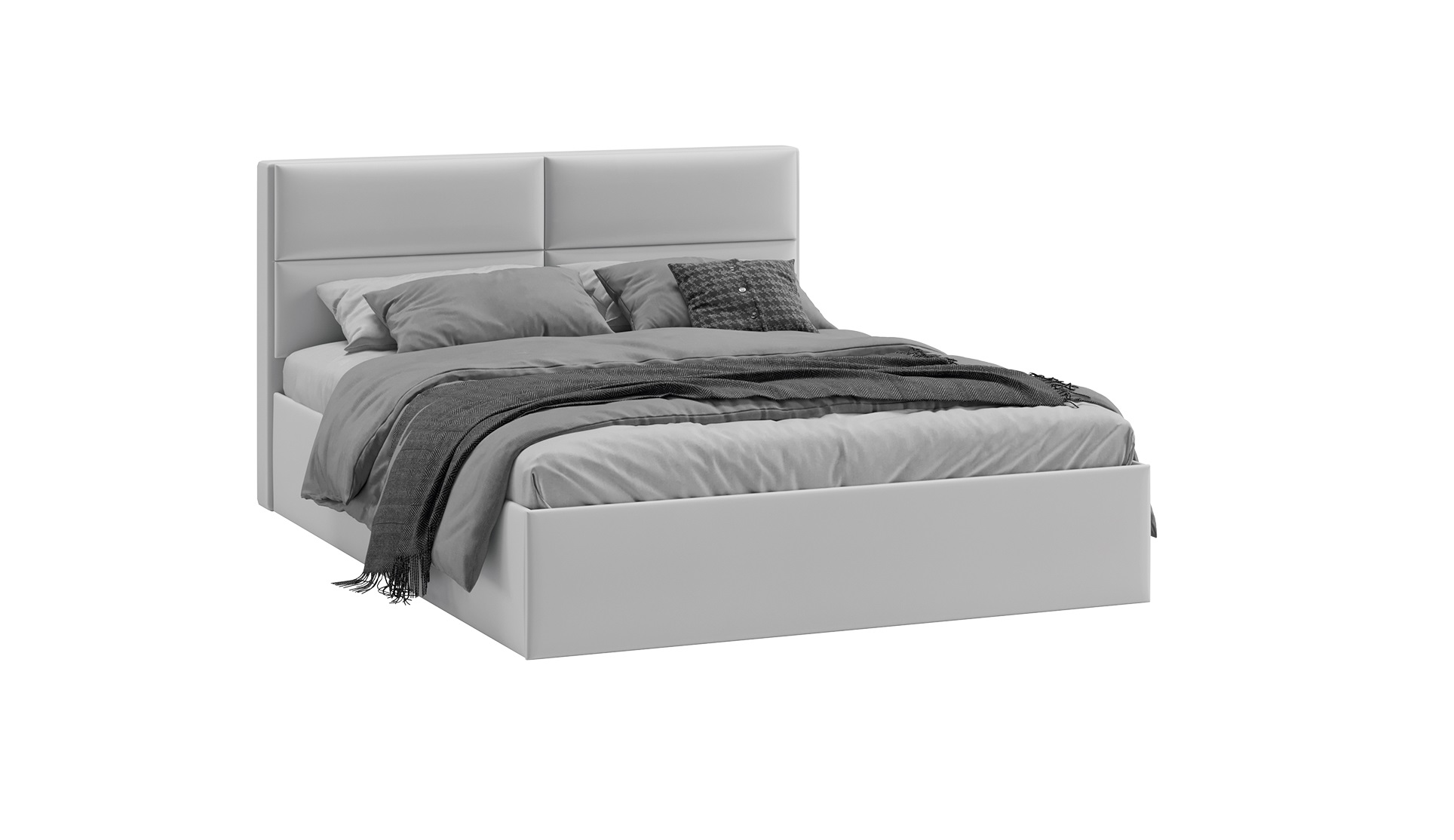 Кровать с ПМ «Глосс» Тип 1 (с подъемным механизмом) (Велюр Confetti Silver)