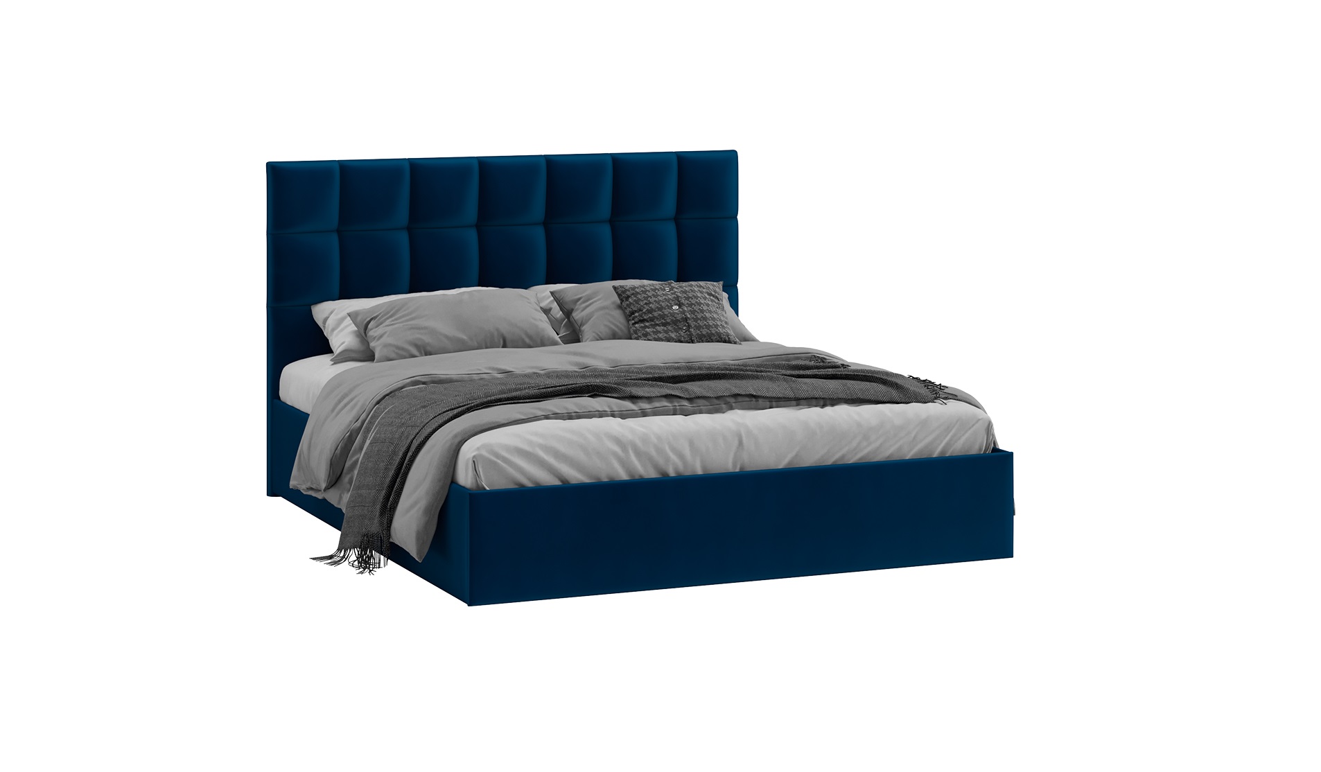 Кровать с ПМ «Эмбер» (с подъемным механизмом) Велюр Confetti Blue