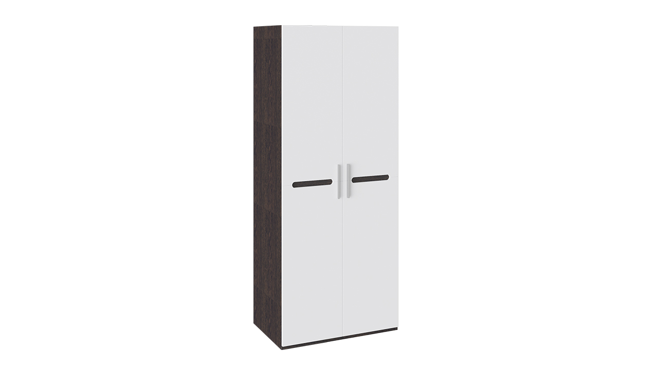Шкаф для одежды с 2-мя дверями «Фьюжн» (Белый глянец, Венге Линум)
