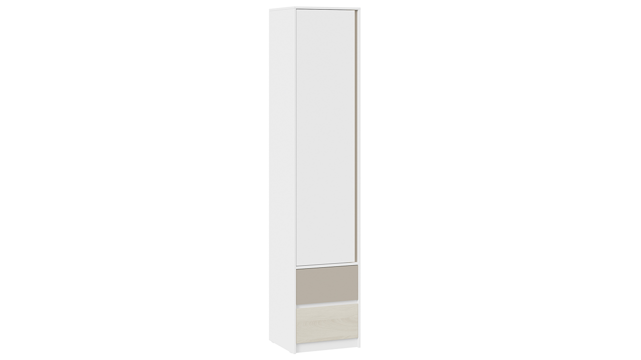 Шкаф для белья комбинированный «Сканди» (Дуб Гарден/Белая/Глиняный серый)