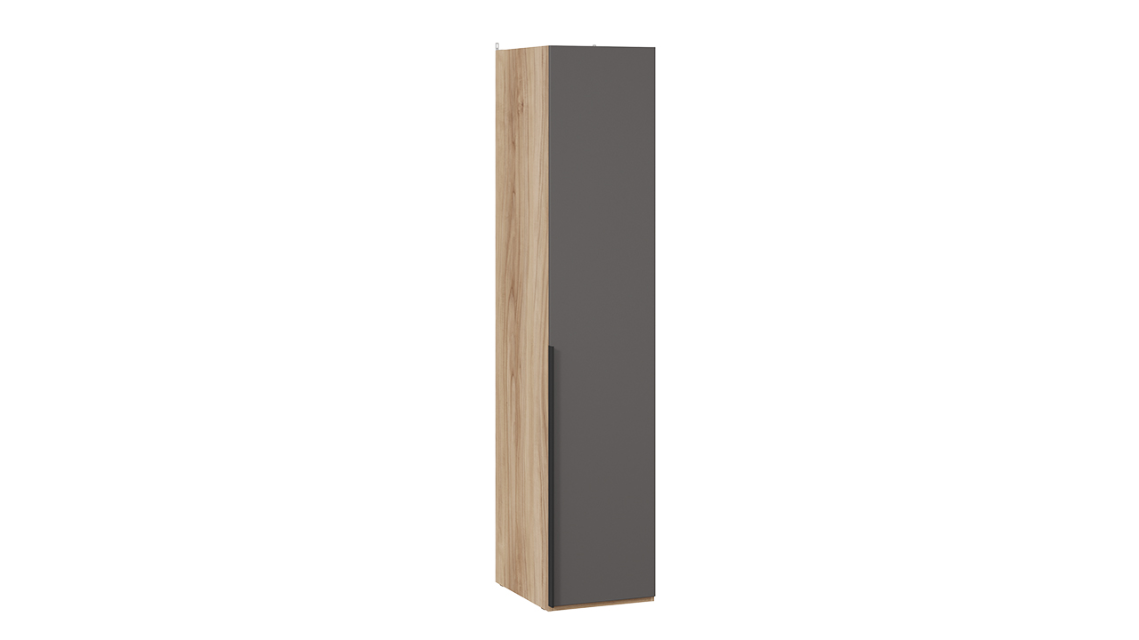 Шкаф для белья (580) с 1 глухой дверью «Порто» (Яблоня Беллуно/Графит софт)