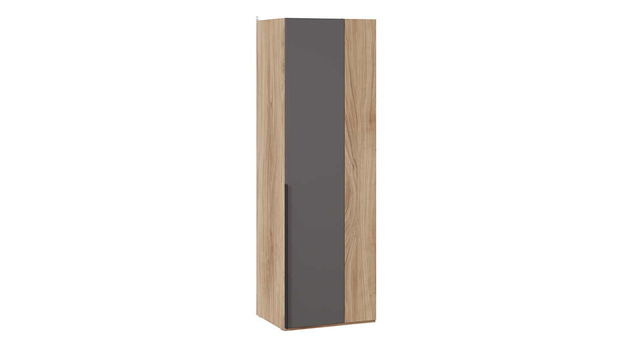 Шкаф угловой (580) с 1 глухой дверью «Порто» (Яблоня Беллуно/Графит софт)
