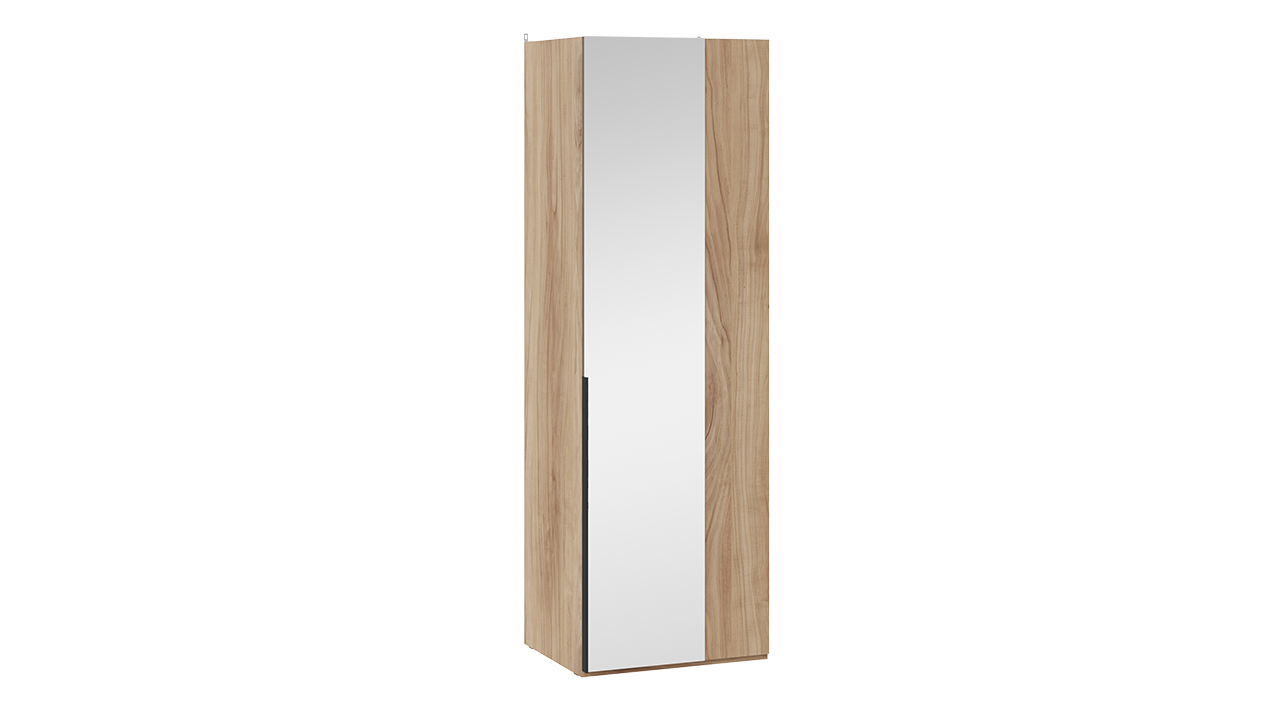 Шкаф угловой (580) с 1 зеркальной дверью «Порто» (Яблоня Беллуно/Графит)