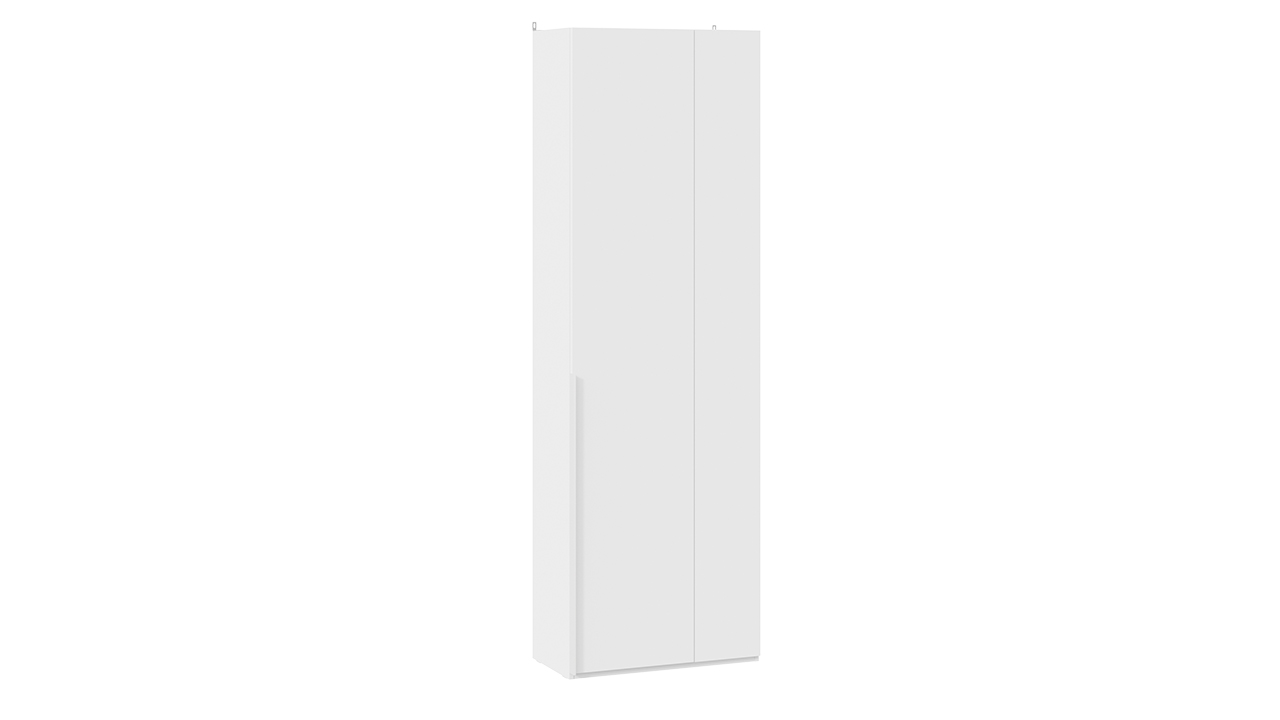 Шкаф угловой (366) с 1 глухой дверью «Порто» (Белый жемчуг/Белый софт)