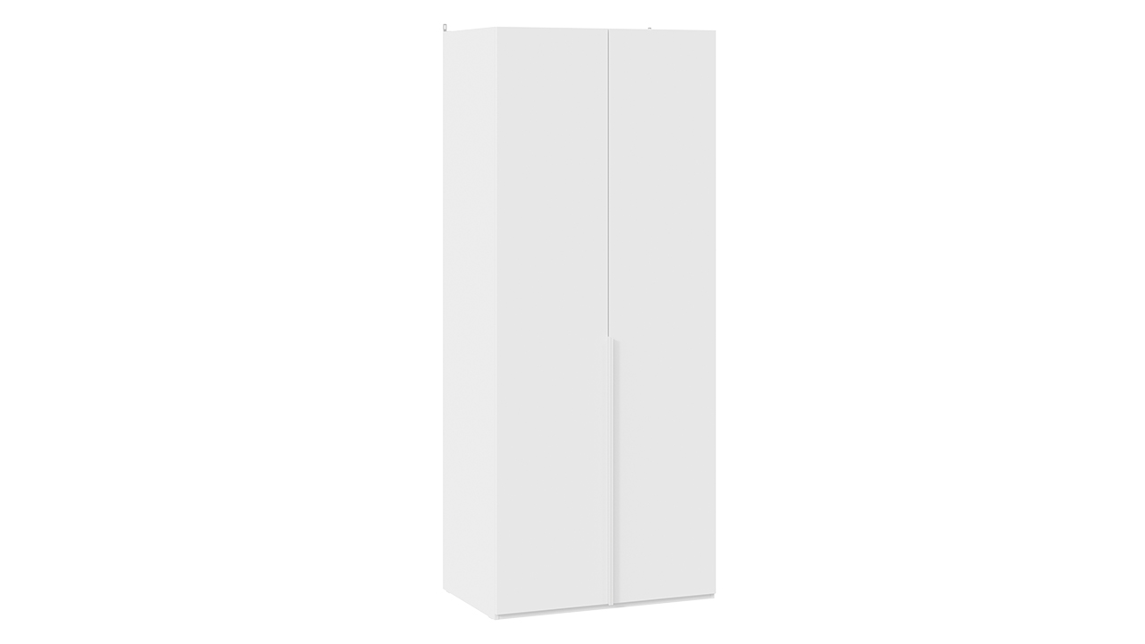 Шкаф для одежды (580) с 2 глухими дверями «Порто» (Белый жемчуг/Белый жемчуг)