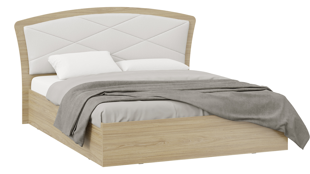 Кровать без ПМ «Сэнди» Тип 1 (без подъемного механизма) (Вяз благородный/Белый)