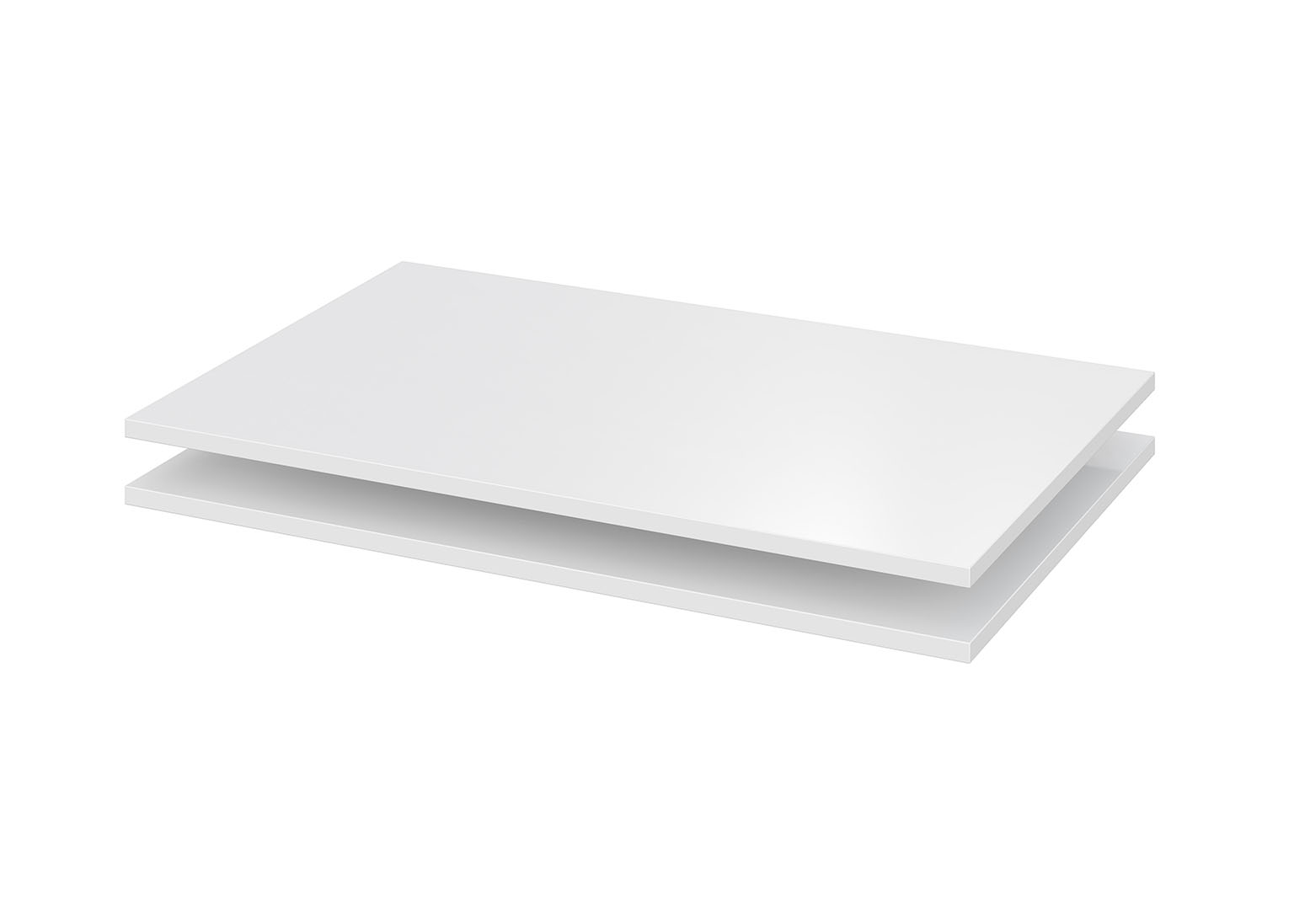 Комплект полок (2 шт.) ШК-5, Белый шагрень