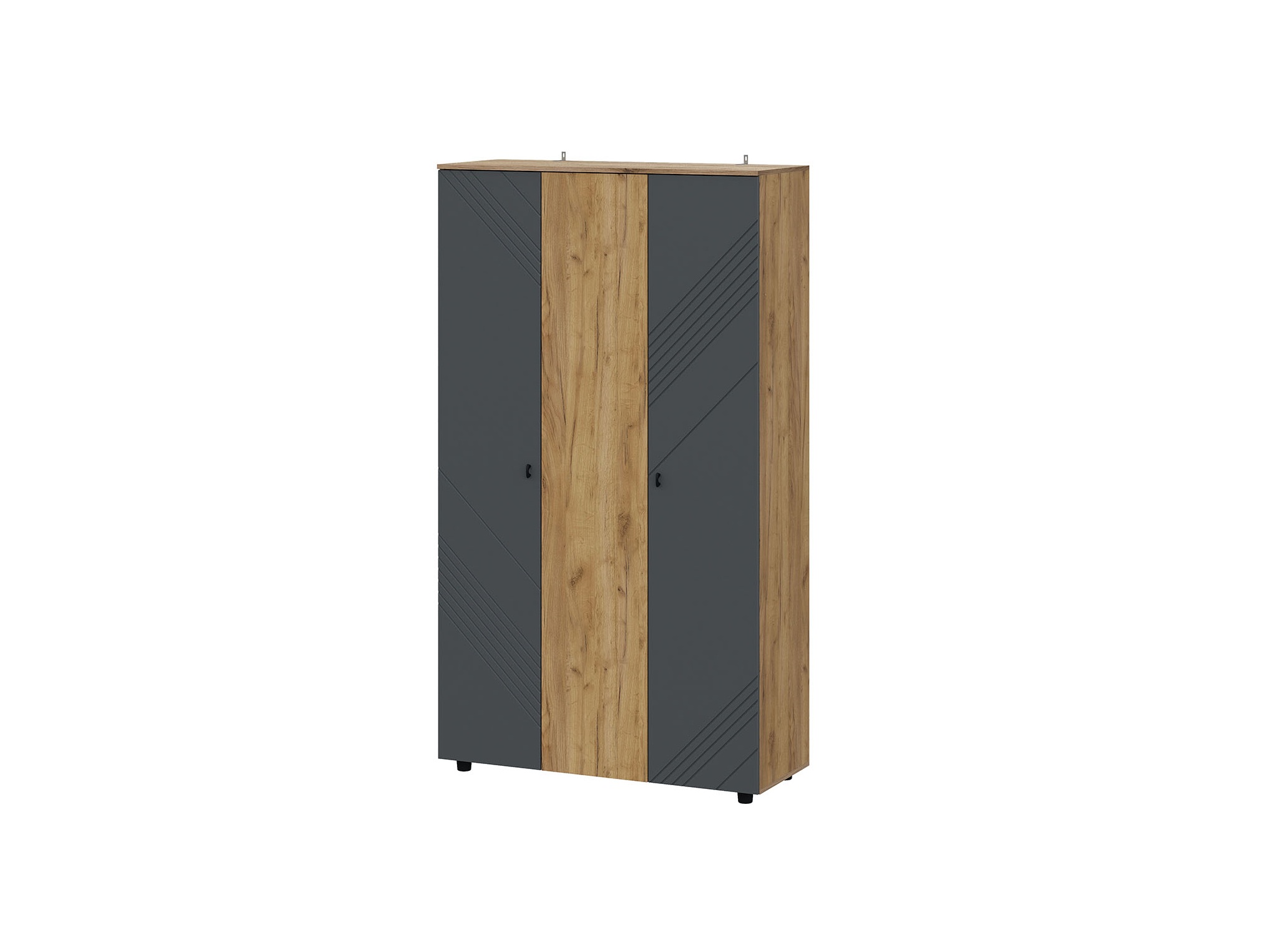 Шкаф трёхстворчатый «Байкал» (Дуб Золотой/Графит)