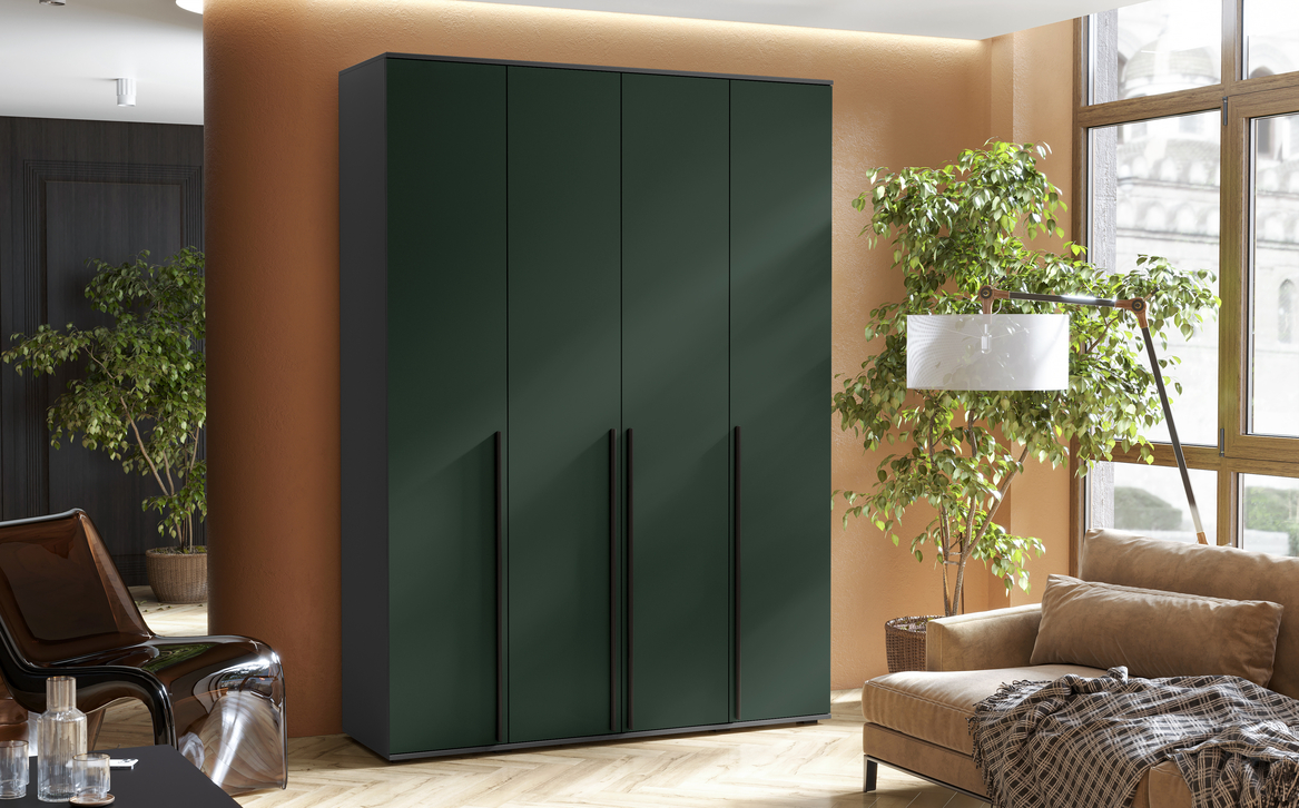Шкаф 4-х ств. Норд (Изумруд/Графит)