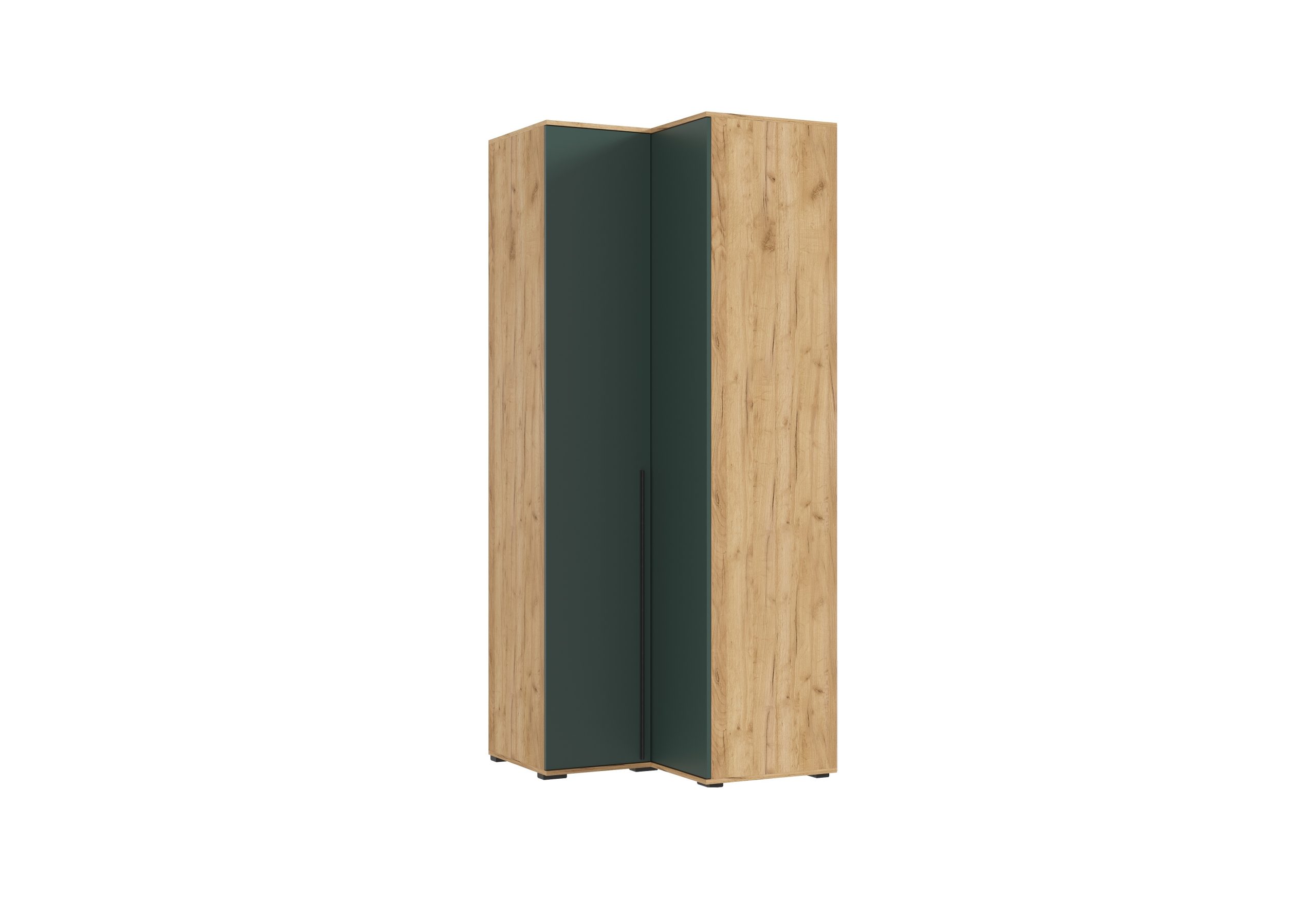 Шкаф угловой Норд (Изумруд/Дуб крафт золотой)