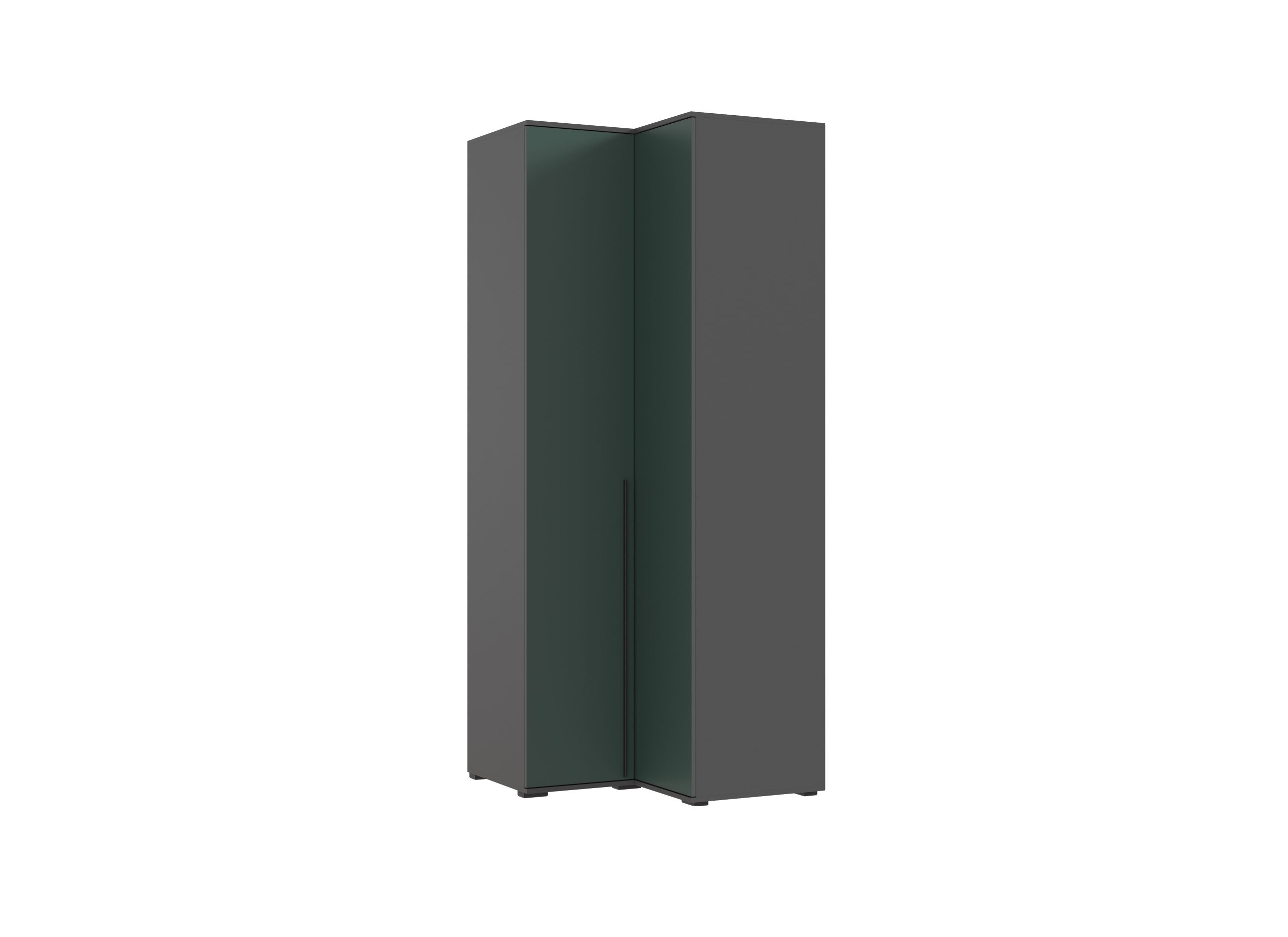 Шкаф угловой Норд (Изумруд/Графит)