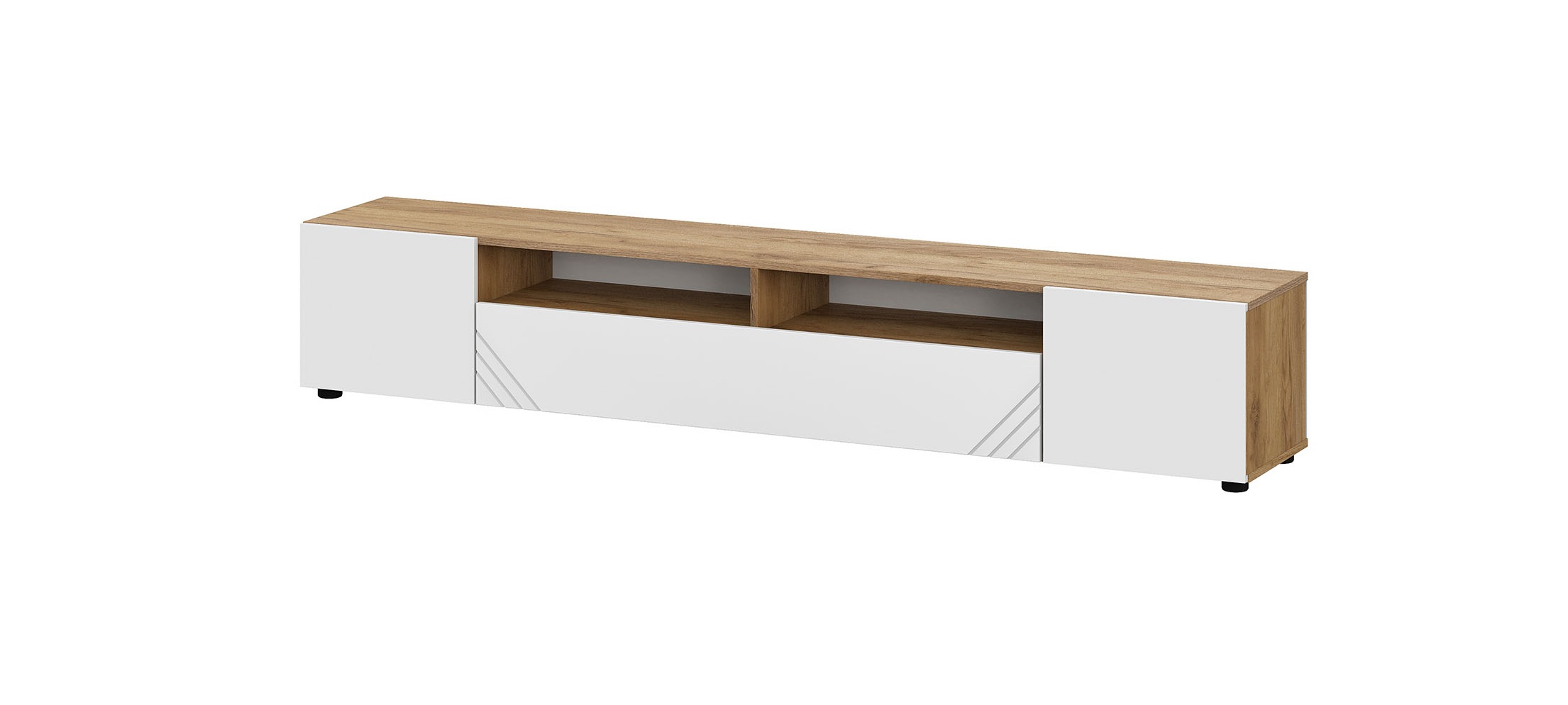 Тумба под ТВ «Байкал» (Дуб Золотой/Белый)