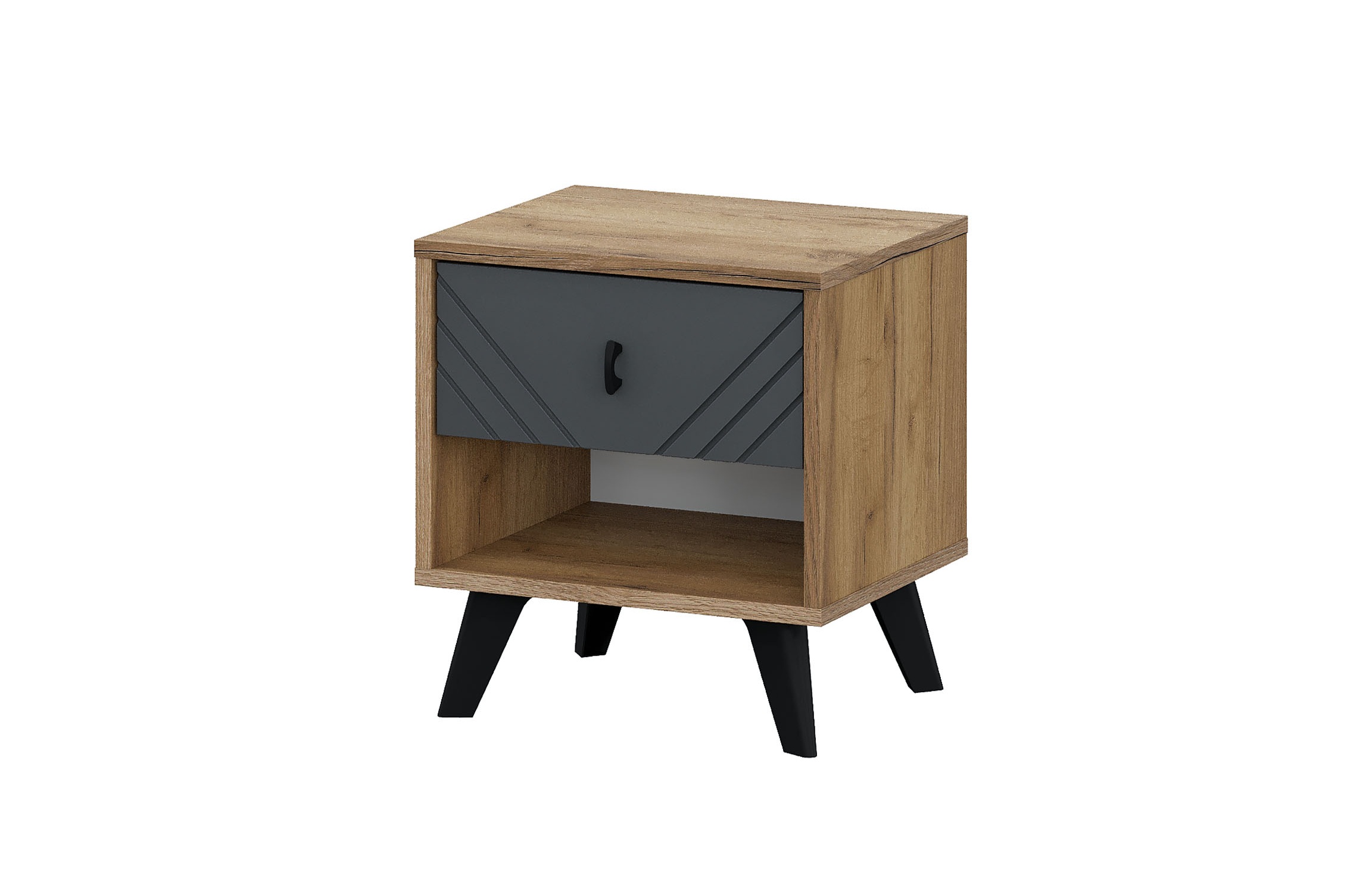 Тумба прикроватная «Байкал» (Дуб Золотой/Графит)